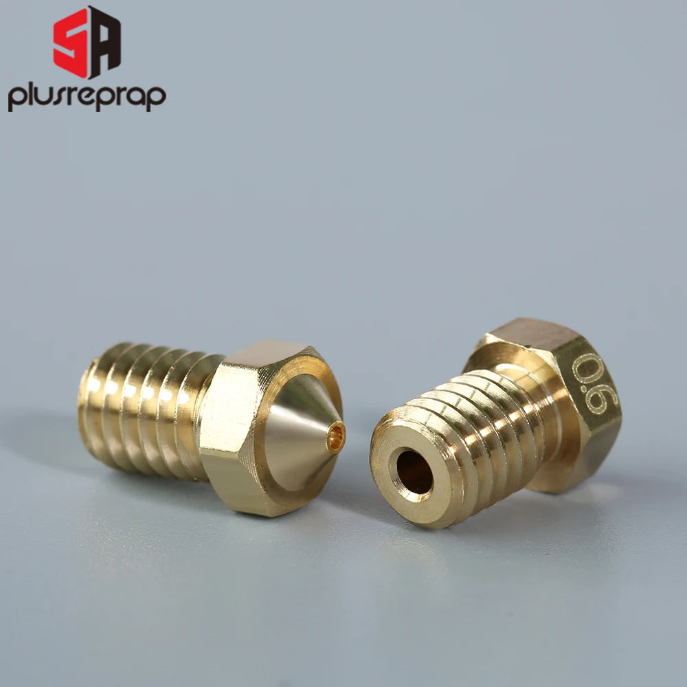 Conjunto de 5/10 Boquillas V6 M6 con Rosca de Metal para Filamento de 1.75 mm: Compatible con E-3-D V5, Anycubic i3 Mega, Kobra Hotend Extruder