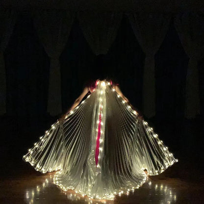 Nuevo Estilo de Alas Luminosas LED para Danza del Vientre con Propiedades Fluorescentes - Luces Amarillas