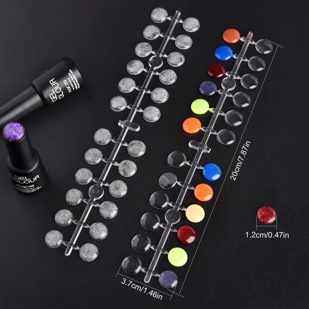 Tabla de Muestra de Esmalte de Uñas - Soporte para Muestras de Color de Uñas, Tarjetas de Tips Falsos, 48/120/240 Piezas
