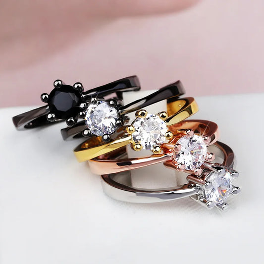 Anillo de Plata de Ley 925 para Mujer: Sortija Nupcial de Oro de 18K