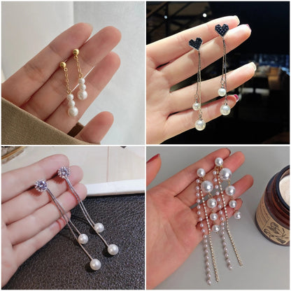 Pendientes de Perlas con Toque Floral y Estelar