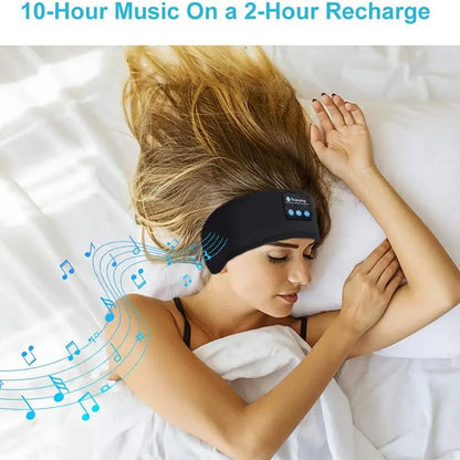 Fone-Auriculares deportivos inalámbricos con Bluetooth, diadema elástica para dormir, máscara de ojos para música