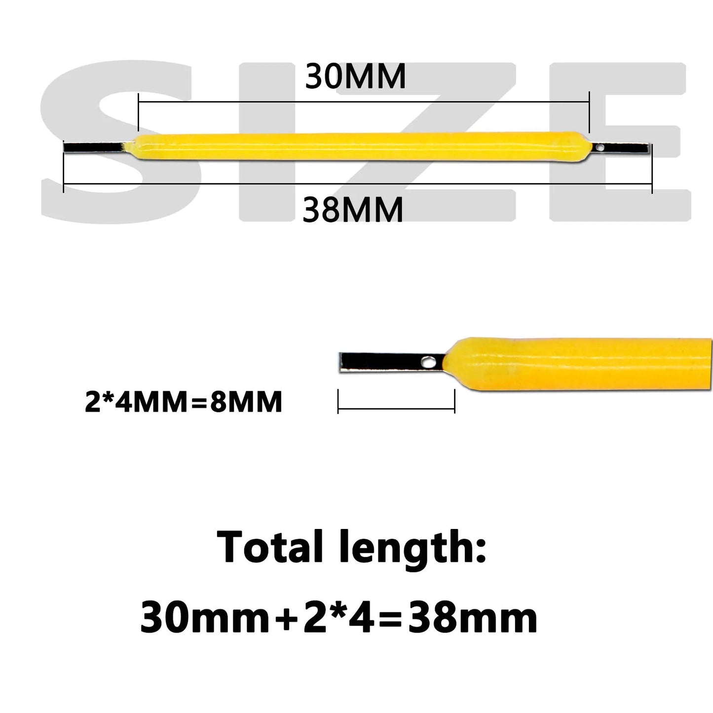 10pcs Filamento LED Edison 38mm DC3V/DC12V - Accesorios para Lámparas Incandescentes DIY