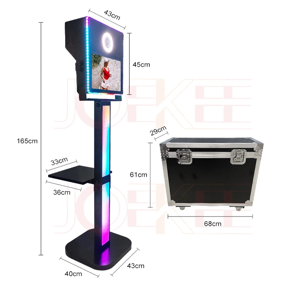 Máquina de Selfies Portátil con Pantalla Táctil de 15.6 pulgadas - Cabina de Fotos Mágica DSLR para Bodas, Fiestas y Eventos