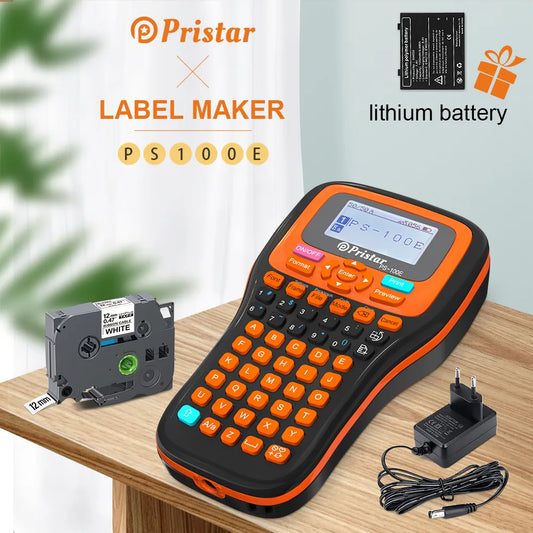 Impresora de Etiquetas Portátil PS100E - Etiquetadora Inalámbrica Similar a Brother P-Touch con Cinta TZe231