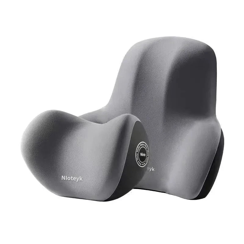 Cojín de Cuello y Soporte Lumbar de Espuma Viscoelástica para Asiento de Coche, Almohada Universal para Cuello y Cintura