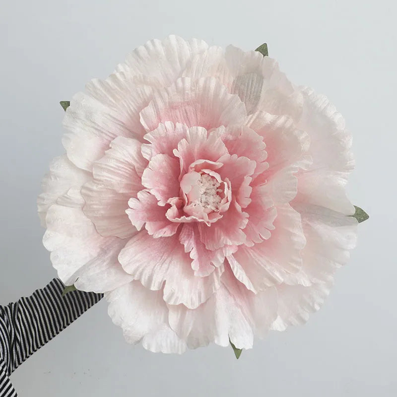 Flor de boda de seda Artificial grande, cabeza de peonía, flores gigantes para bricolaje, decoración de pared de fondo de flores, varios tamaños