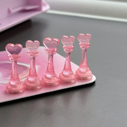 ANGNYA Soporte para Uñas Love - Soporte Acrílico para Puntas de Uñas Postizas, Estante de Exhibición y Herramientas de Manicura