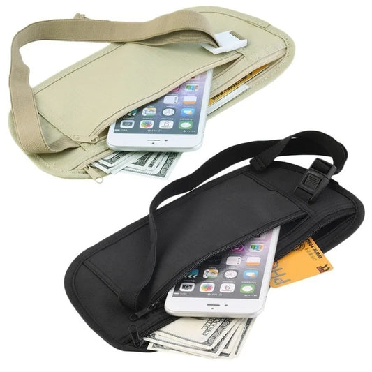 Cinturón de Seguridad Invisible para Viaje - Bolsa de Cintura Oculta para Dinero, Pasaporte y Artículos de Valor, Banda de Seguridad para Viajes