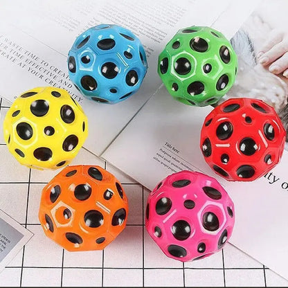 Bola Rebotante de Alta Elasticidad de PU con Diseño de Cielo Estrellado – Juguete Antiestrés e Interactivo para Niños y Adultos