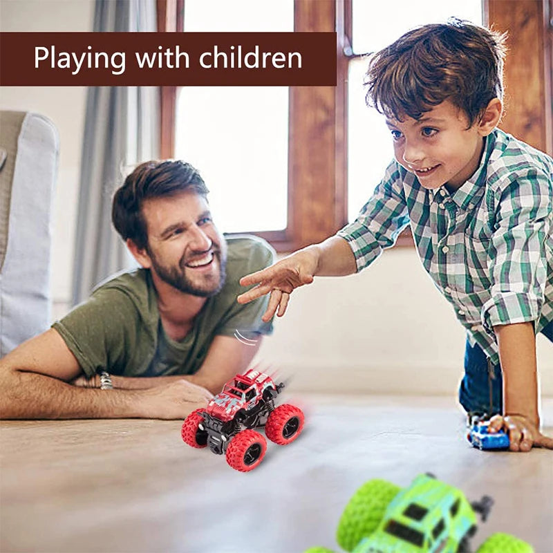 Coche de juguete de rotación inercial para niños, vehículo todoterreno de tracción en las cuatro ruedas, SUV, coche de carreras