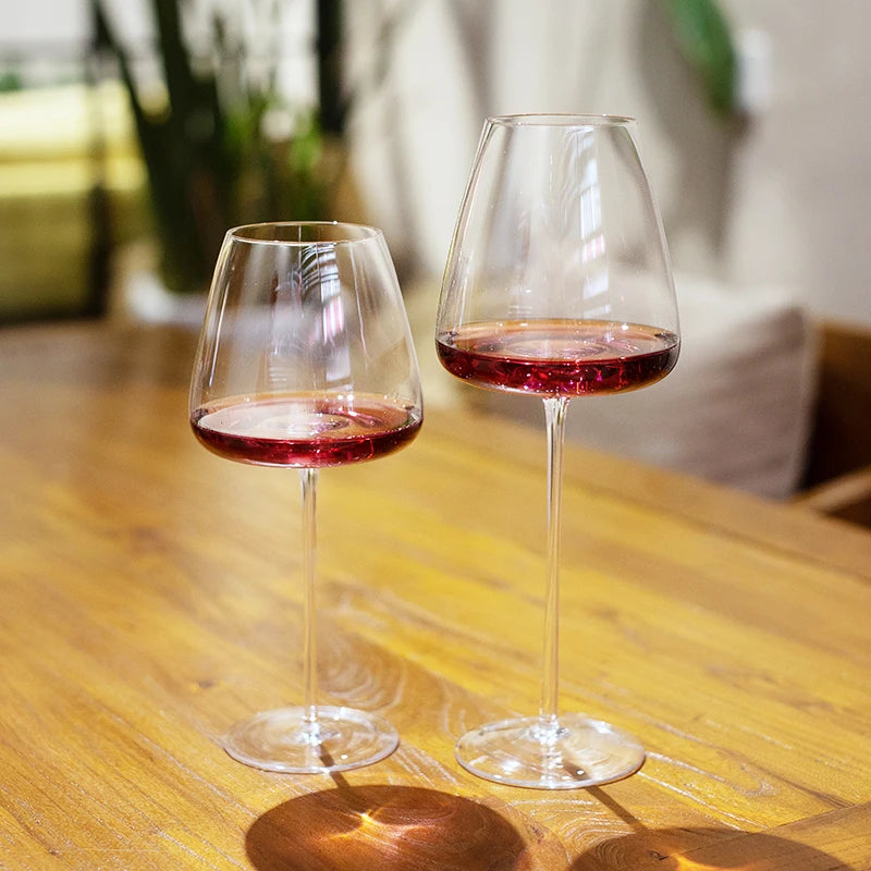 Copas de Vino de Cristal Hechas a Mano | Elegantes Copas Ultra Finas para Degustación de Vinos y Champagne