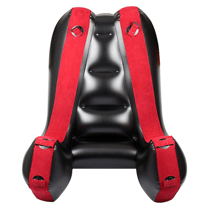 Cojín Ergonómico Inflable para Parejas - Sofá de Posiciones con Diseño Flocking y Correas - Mobiliario Íntimo Discreto para Adultos
