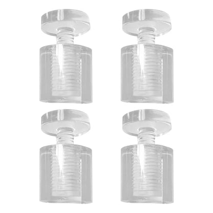 Juego de 4 Soportes Separadores de Acrílico Transparente para Letreros y Exhibiciones