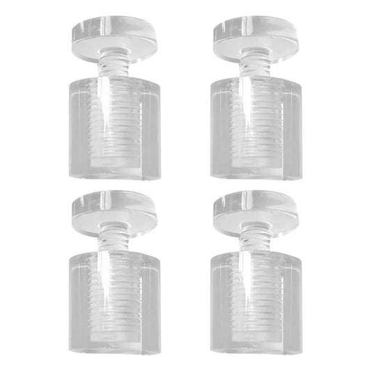 Juego de 4 Soportes Separadores de Acrílico Transparente para Letreros y Exhibiciones