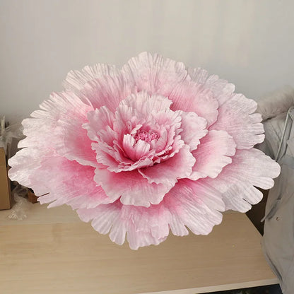 Flor de boda de seda Artificial grande, cabeza de peonía, flores gigantes para bricolaje, decoración de pared de fondo de flores, varios tamaños