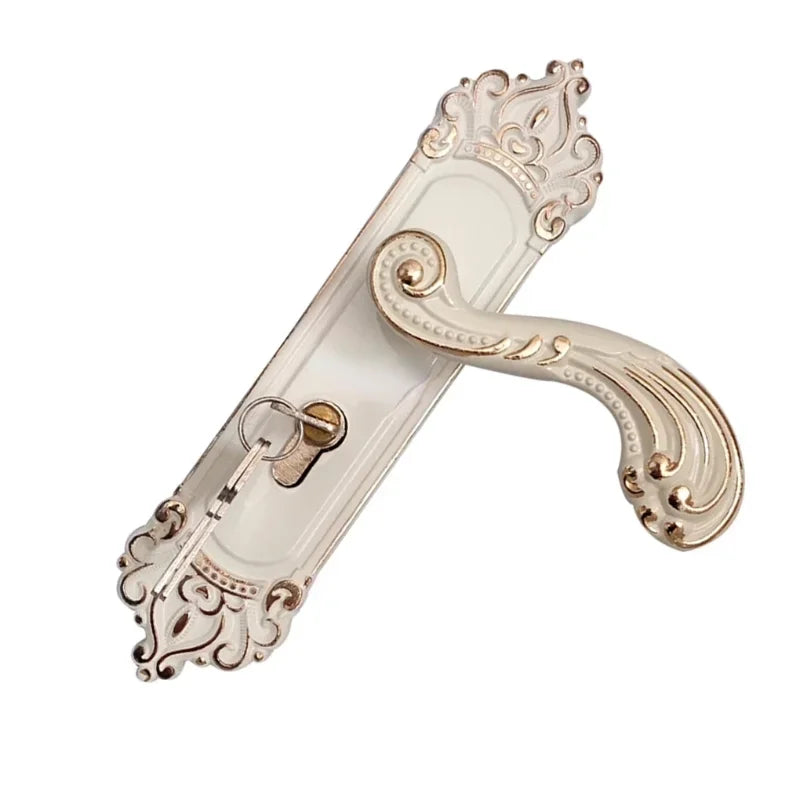 Kit de Palanca de Mano Estilo Europeo – Accesorios de Hardware en Aluminio con Bloqueo Retro para Puertas