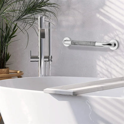 Barra de Agarre para Baño y WC de Acero Inoxidable de 300/400/500mm, Antideslizante, Soporte de Seguridad para Duchas con Toallero