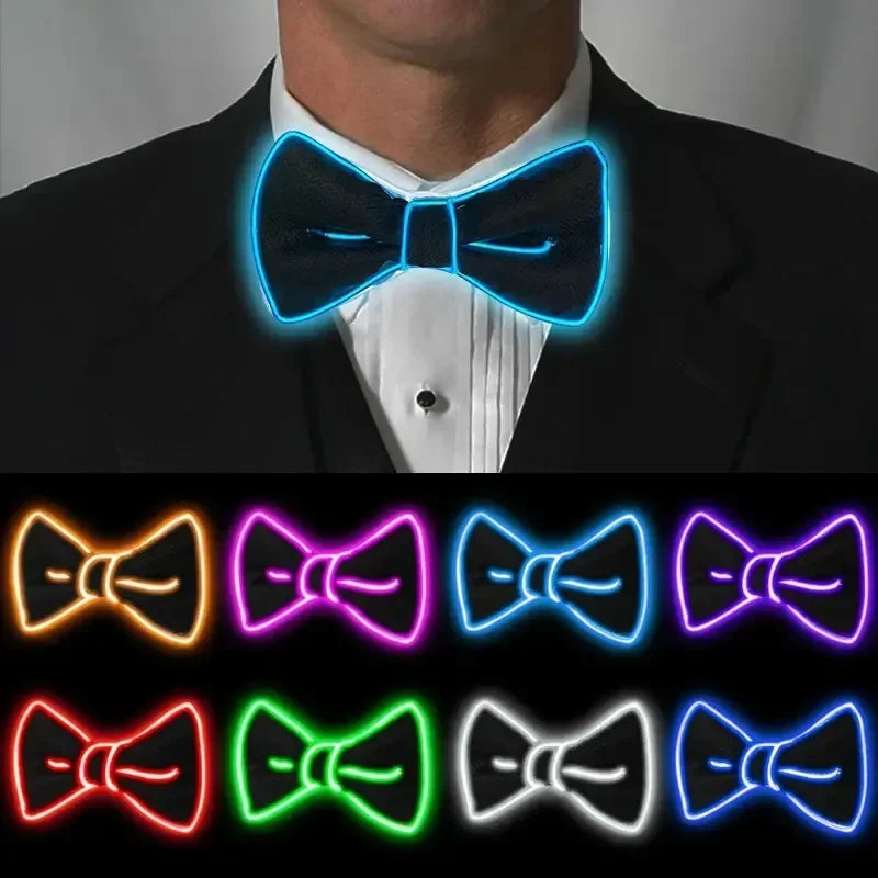 Tirantes con Luz LED y Pajarita - Accesorios para Fiesta, Bodas y Eventos - Suspenders Luminosos para Hombres y Mujeres