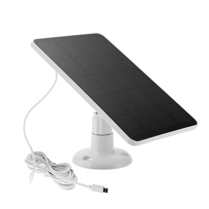 Cargador Solar 10W 5V con Conectores Micro USB y Type-C - Paneles Solares para Cámaras de Seguridad y Sistemas de Iluminación Exterior