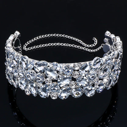 Conjunto de collar de lujo, brazalete de dama de honor y joyería vintage de graduación, estilo geométrico