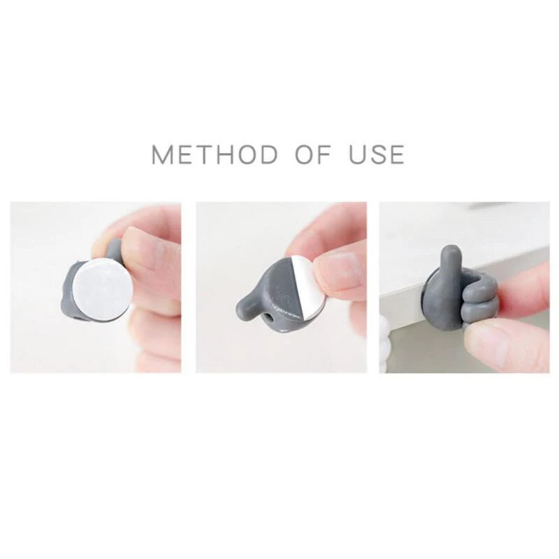 10 Piezas de Clips Organizador de Cables de Silicona - Soporte para USB, Auriculares y Mouse