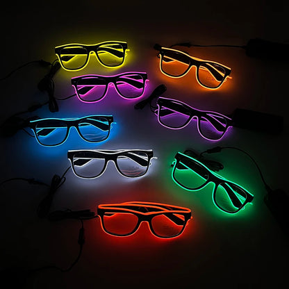 Gafas Luminosas LED con 3 Modos - Gafas Fluorescentes para Fiestas, Halloween y Navidad
