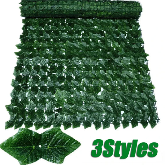 Paneles de Valla de Hoja Verde de Hiedra Artificial, Pantalla de Privacidad Falsa para Hogar y Jardín, Decoración de Balcón - 1x3m