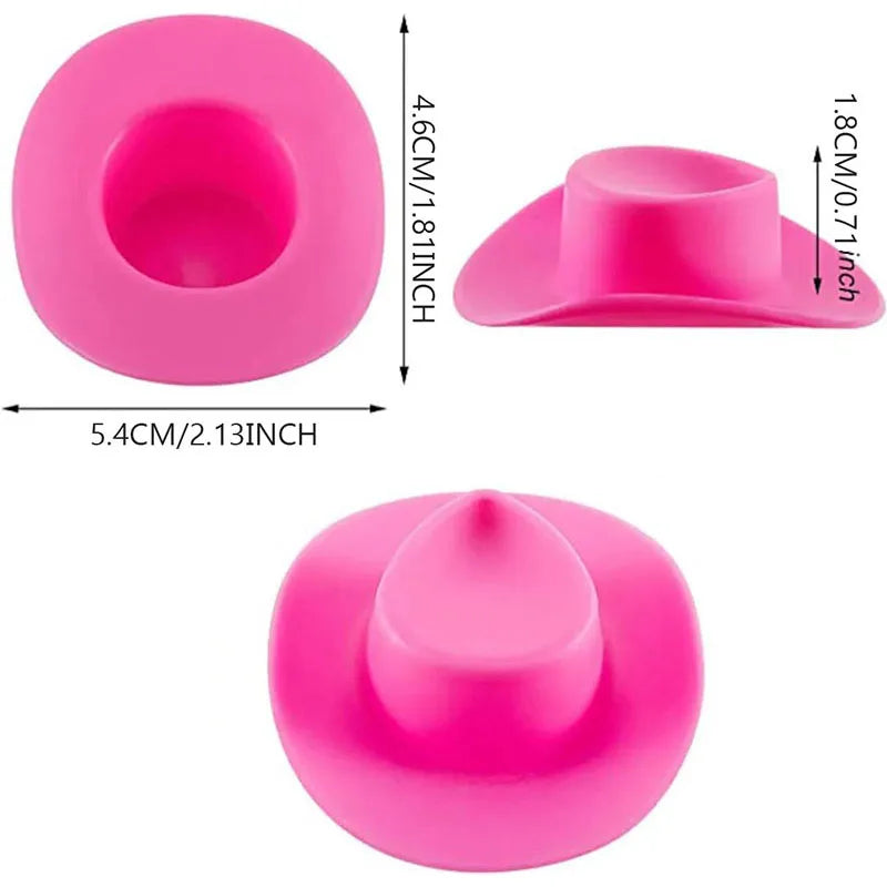 Mini Sombreros de Vaquero para Despedida de Soltera - Set de 10 Piezas para Decoración de Bebidas y Regalos Nupciales
