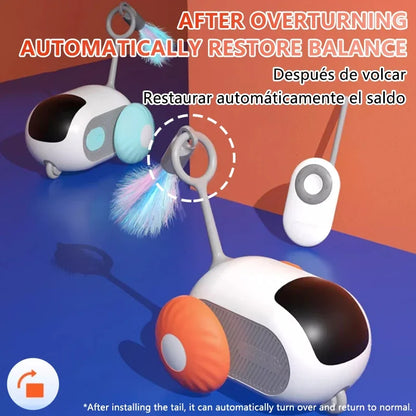 Juguete Inteligente para Gatos: Coche Interactivo con Bola, Control Remoto Automático - Accesorios para Gatos en Interiores - Suministros para Mascotas y Gatitos