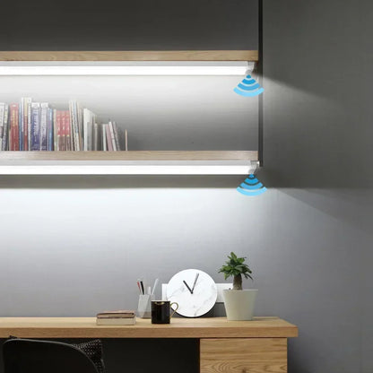 Lámpara LED de Barra Recargable por USB con Sensor de Movimiento, Luz Nocturna Portátil para Cocina, Armario y Pasillo