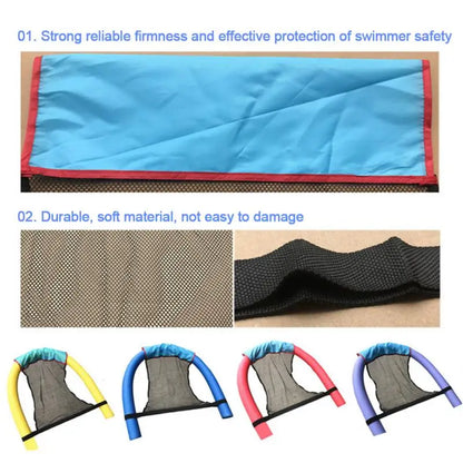 Colchoneta Flotante para Piscina - Hamaca de Agua Inflable con Cubierta de Red y Anillo de Natación