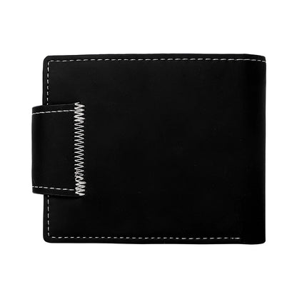Cartera de Cuero Oxhead para Hombre, Clip de Cuero Mate con Cierre de Cremallera y Botón, Tarjetero y Monedero, Ideal como Regalo