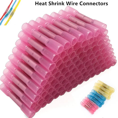 Conectores Termocontraíbles Impermeables - 20/50 PCS de Terminales Crimpados Aislados para Cables Eléctricos 22-18 AWG