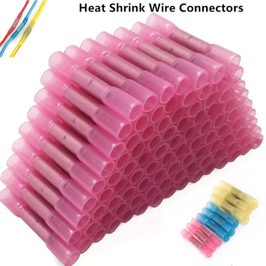 Conectores Termocontraíbles Impermeables - 20/50 PCS de Terminales Crimpados Aislados para Cables Eléctricos 22-18 AWG