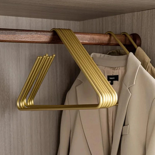 Perchas de ropa triangulares creativas, 5 piezas, perchas de metal sólido para abrigo, pantalones, bufandas, estante de secado y organizador de armario