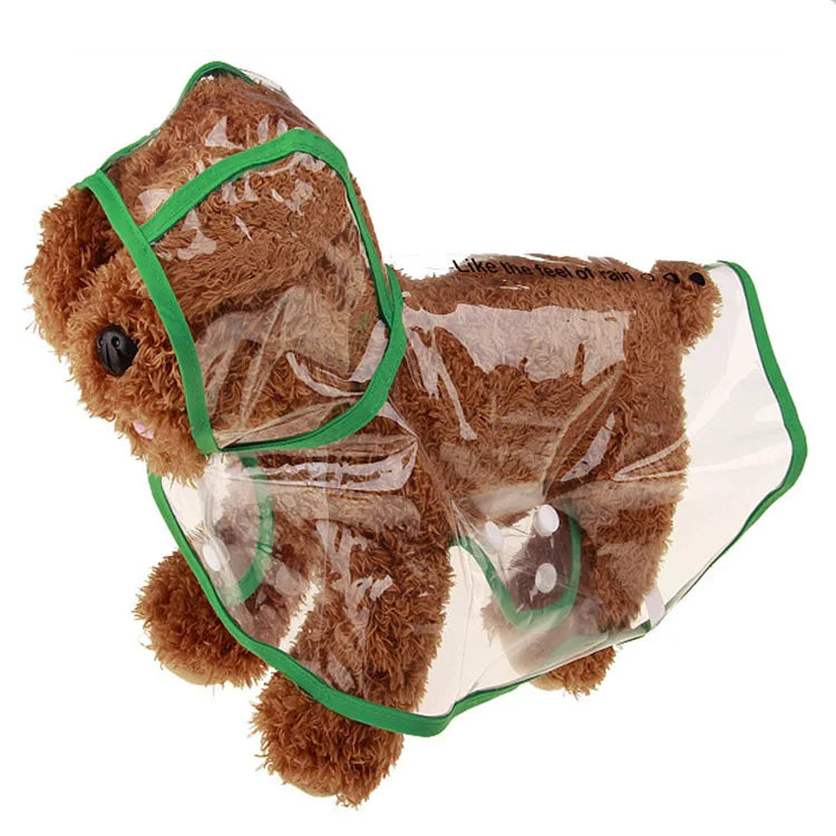 Impermeable para Perros - Moda Transparente con Detalles de Colores Personalizados para Razas Grandes