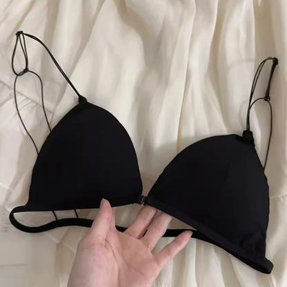 Sujetador Sin Costuras con Hebilla Frontal para Mujer | Sexy Bralette en V Profundo