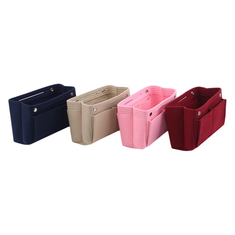 Bolsa Multifuncional Insertable para Maquillaje - Organizador Portátil de Cosméticos para Viaje y Almacenamiento