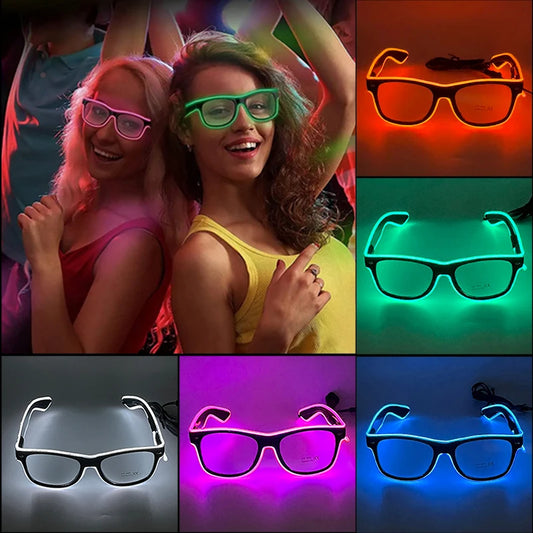 Gafas Luminosas LED con 3 Modos - Gafas Fluorescentes para Fiestas, Halloween y Navidad