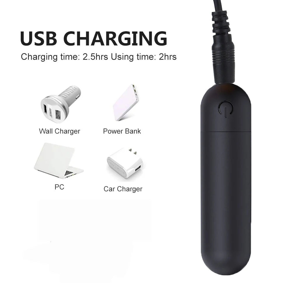 Vibrador de Bala Anal USB Recargable | Estimulador Potente de 10 Velocidades | Juguete Erótico para Hombres y Mujeres | Masajeador Sexual para Adultos