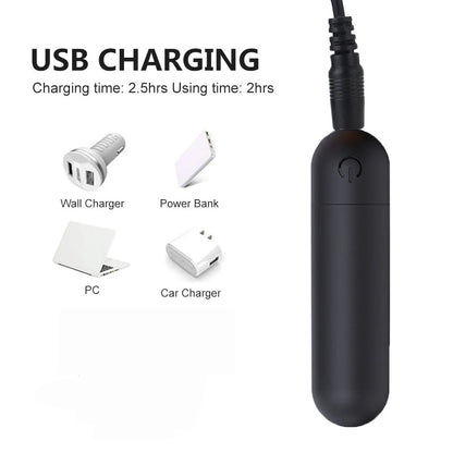 Vibrador de Bala Anal USB Recargable | Estimulador Potente de 10 Velocidades | Juguete Erótico para Hombres y Mujeres | Masajeador Sexual para Adultos