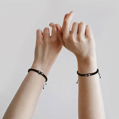 Pulsera Inicial de Corazón con Letras A-Z - Pulsera Ajustable Hecha a Mano para Mujeres y Hombres, Regalos de Amistad