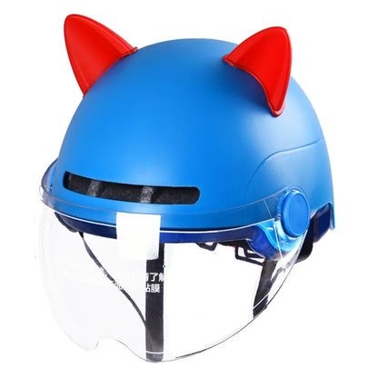 Decoración de Casco de Motocicleta con Orejas de Gato 3D, Pegatinas Universales para Coche Eléctrico, Accesorios de Ciclismo