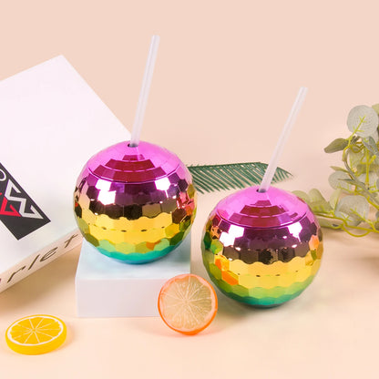 Copas de bola de discoteca para fiesta de despedida de soltera, Copa esférica de plástico para cumpleaños, boda, despedida de soltera, 1970