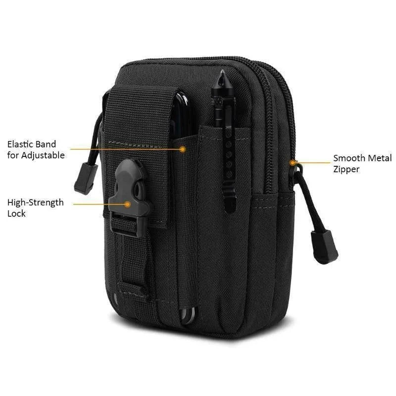Bolsa de Cintura para Teléfono Móvil: Impermeable, Nylon Multifuncional, Bolsa Casual para Hombre
