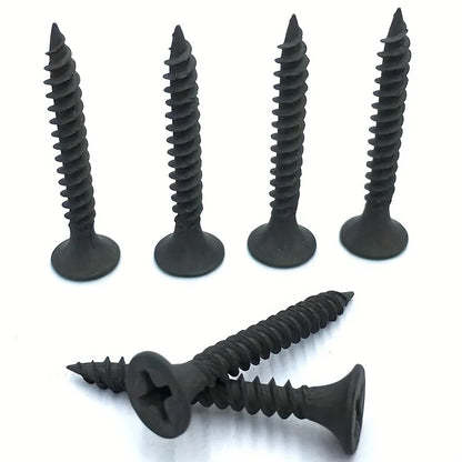 Set de Tornillos Autoperforantes M3.5 de Cabeza Countersunk Negra - Tornillos de Alta Resistencia para Tablero de Yeso