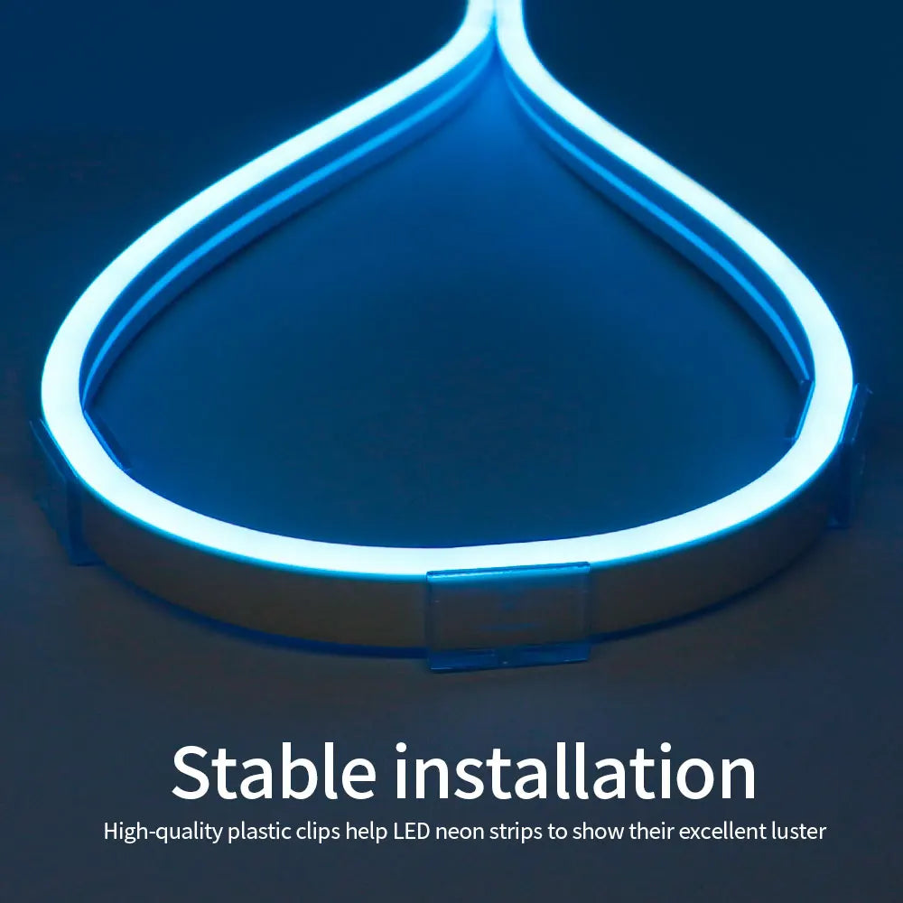Conector de Tira LED, Clips de Fijación, Accesorios de Plástico para Fijación en Pared, Compatibles con Cinta de Luz de Neón LED RGB 5050, 6MM, 10MM, 12MM, 15MM