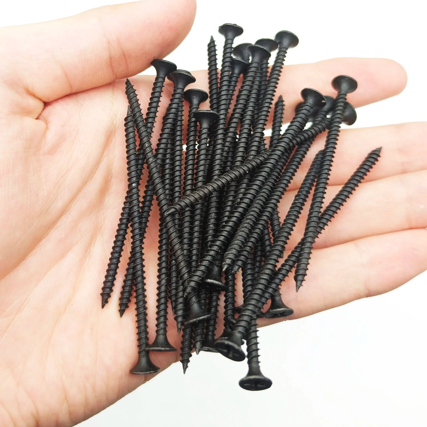 Tornillos para Madera 8 x 2" - Set de 25/30 Piezas con Recubrimiento de Fosfato Negro