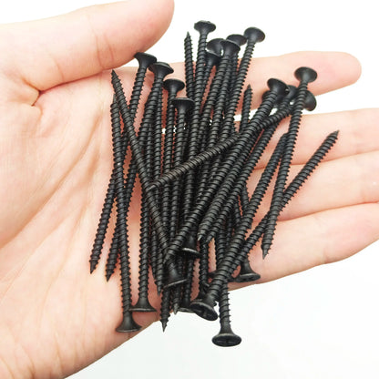 Tornillos para Madera 8 x 2" - Set de 25/30 Piezas con Recubrimiento de Fosfato Negro